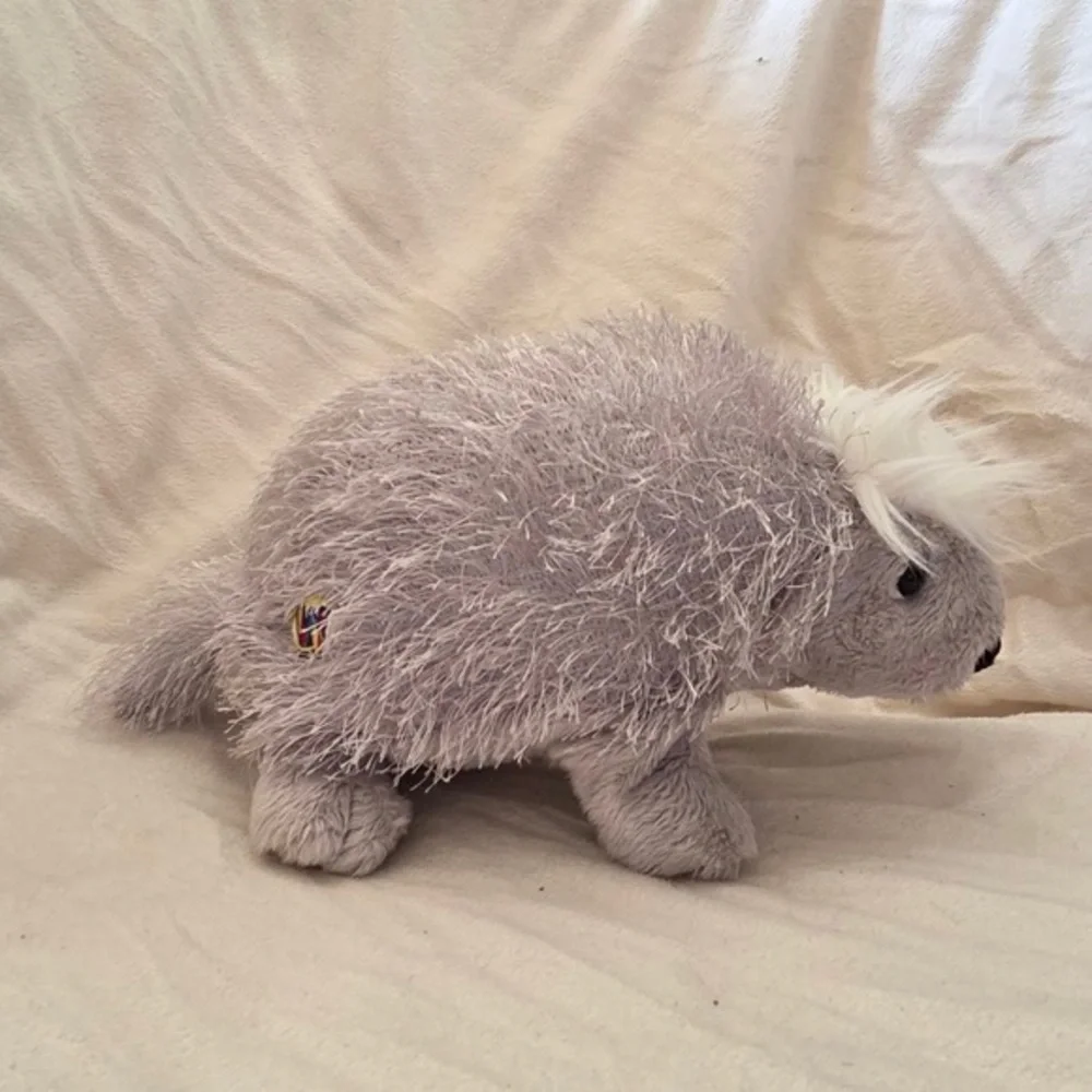 Plush Small Pet Toy - Gray and White Plush Guinea Pig